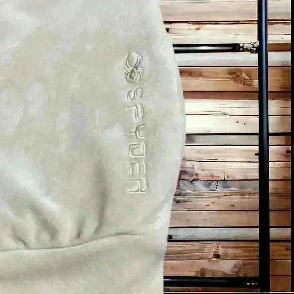 Spyder Women’s Cream Velour Full-Zip Fleece Jacket Size Medium - Picture 3 of 3